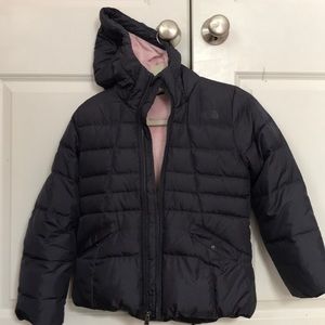 North face girls down coat EUC medium 10/12